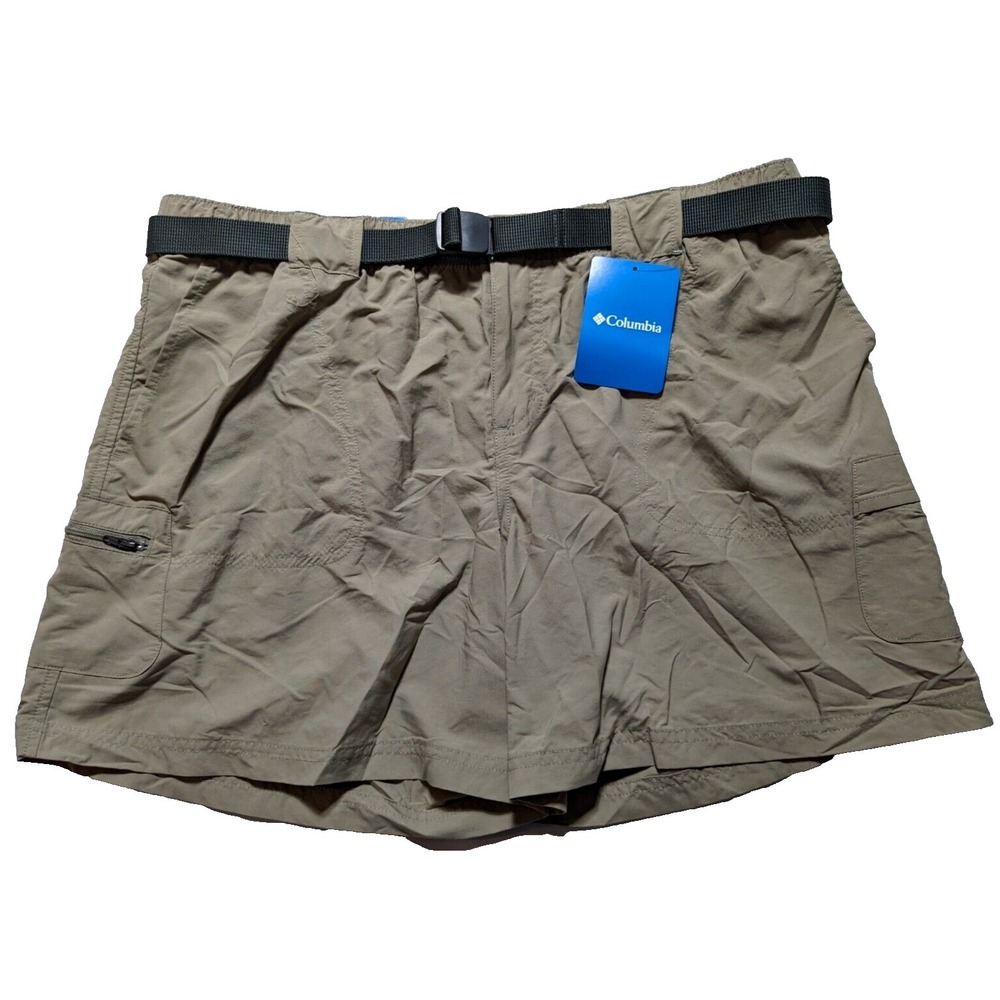 COLUMBIA Sandy River Women Large Tusk Nylon Regular Fit Belted Cargo Shorts NEW